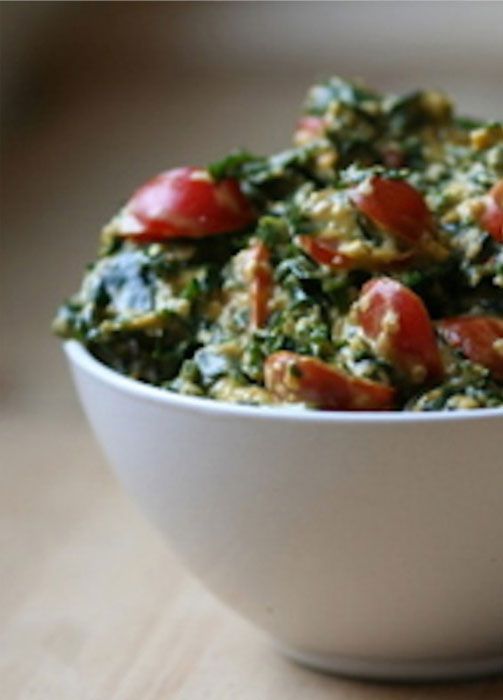 WILTED KALE SALAD WITH A CREAMY CHIPOTLE DRESSING